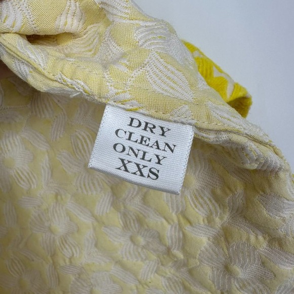 Tish Cox Floral Embroidered Popover Top Yellow White XXS - Picture 8 of 10